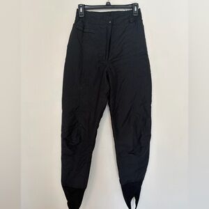 Juniors Black Stirrup Ski Pants